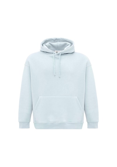 Vamos Basic Oversize Yıkamalı Hoodie Bebe Mavi