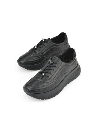 Ziya, Kadın Hakiki Deri Sneaker 1531050z2650f100k Siyah 1531050z2650f100k 000 Siyah