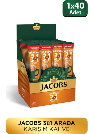 Jacobs 3'ü 1 Arada Kahve 40x16 Gr Granül