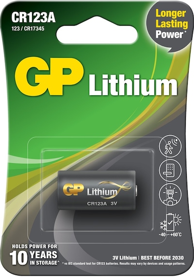 GP CR123A 3V Lityum Blister Pil