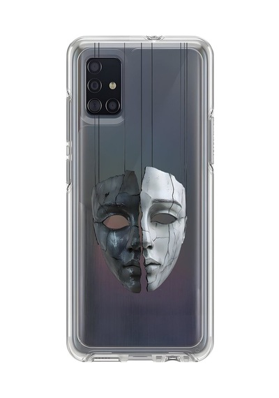 Samsung Galaxy A51 Uyumlu Şeffaf Kılıf Estetik Yüz 8 Tasarımlı