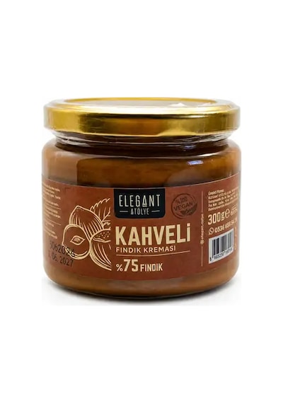 Elegant Kahveli Fındık Kreması %75 Fındık 300 G