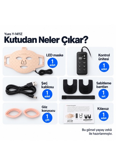 Yues Y-1411z Led Yüz Maskesi 8 Modlu Şarjlı Cilt Bakım Cihazı