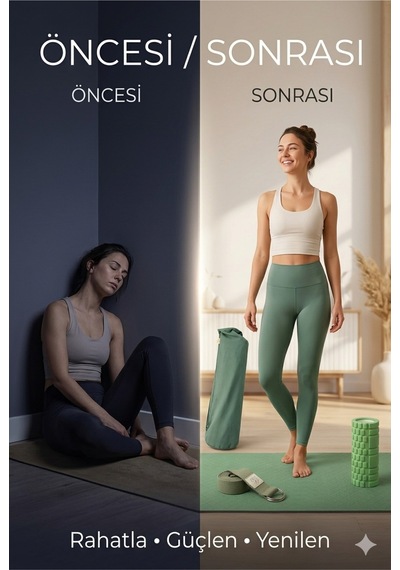 Evde Yoga Premium Seti Yoga Matı, Mat Çantası, Yoga Kemeri Ve Foam Roller İçeren Başlangıç Yoga Ve Pilates Seti Diğer