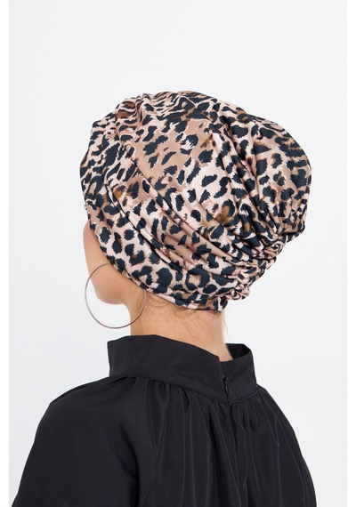 Hürrem Bone Pudra Çapraz Büzgülü Tesettür Bone Sandy Leopar Desen 2511 06 Pudra Hürrem Bone Pudra Çapraz Büzgülü Tesettür Bone Sandy Leopar Desen 2511 06 Pudra