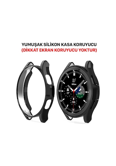Samsung Uyumlu Galaxy Watch 4 Classic 42Mm Yumuşak Silikon Kasa Koruyucu