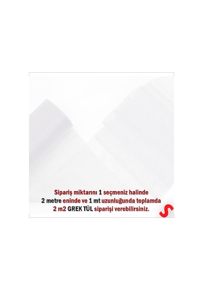 Süsleme Tülü Grek Tül, 2 Mt En X 1 Mt Uzunluk - Beyaz 0-99
