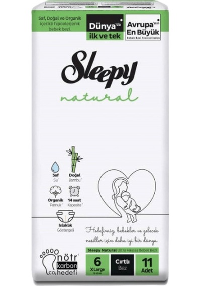 Sleepy Natural Bebek Bezi 6 Numara 11 Adet