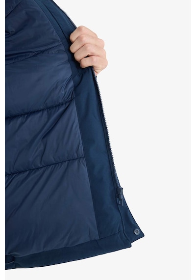 Defacto Su İtici Regular Fit Kapüşonlu Fermuarlı İç Cepli Cebi Pelüşlü Mont E9248ax25wnnv175 Lacivert-nv175