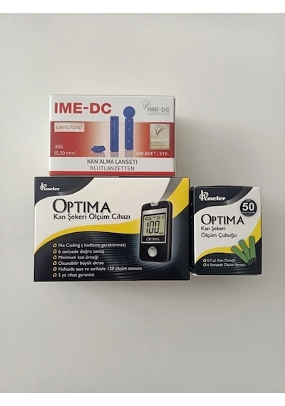 Şeker Ölçüm Cihazı+strip+lancet