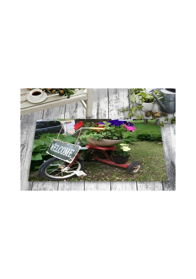 Kapı Önü Paspası Dijital Baskılı Yeşil - 930725406 Yeşil
