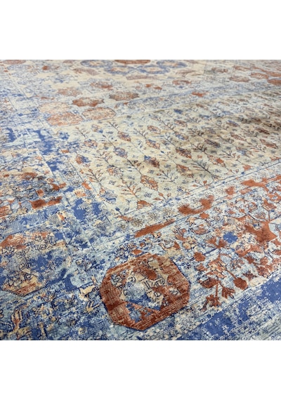 Hoom Rugs Tebriz Tr10 150 Tarak Makina Halısı Mavi Renkli