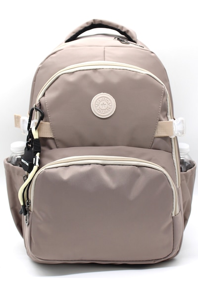 Çok Bölmeli Lüks Unisex Saten Suya Dayanıklı Kumaş Ortaokul Lise Okul Ve Sırt Çantası / 3460 Açik Vizon