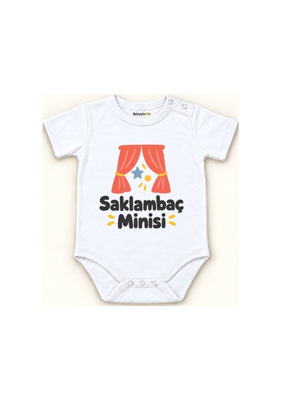 Babylimon Saklambaç Minisi Beyaz Kısa Kollu Çıtçıtlı Bebek Zıbını Beyaz - Saklambaç Minisi - 928161976 Beyaz - Saklambaç Minisi