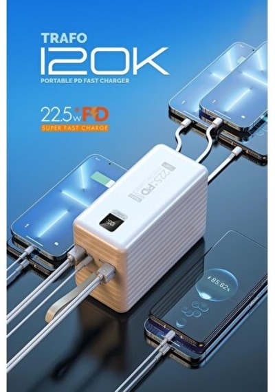 Trafo 120K 120.000 Mah Dev Kapasiteli Powerbank