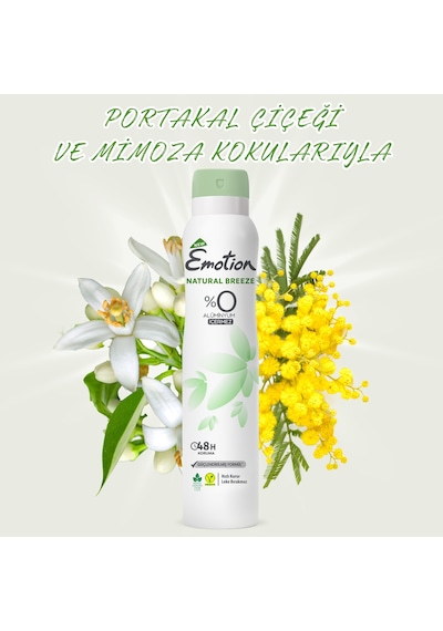 Emotion Natural Breeze Kadın Alüminyumsuz Vegan Deodorant 4x200 Ml