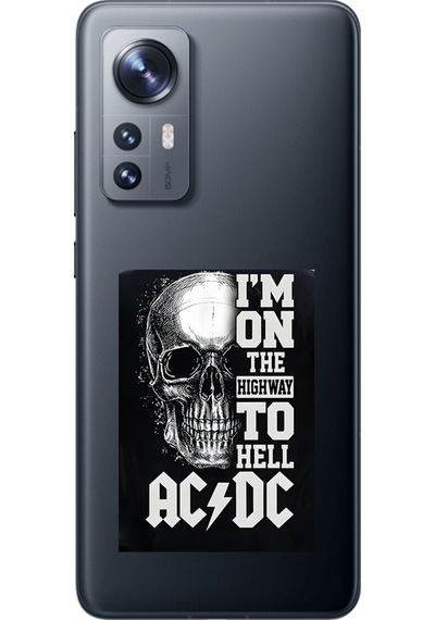 Xiaomi Mi 12 Uyumlu Şeffaf Kılıf Ac/dc Tasarımlı