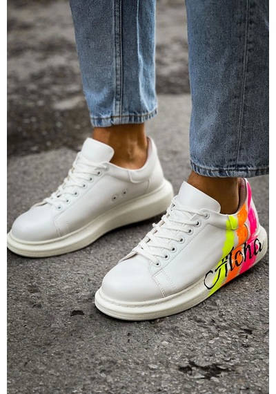 Ch254 Cbt Pittura Erkek Ayakkabı 501 Aloha Sarı Pembe Beyaz Çok Renkli