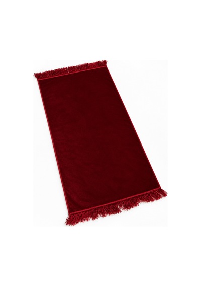 Düz Velur Kadife Seccade 70x110 Cm Bordo