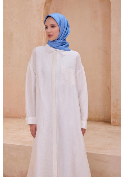 Belli İpek Eşarp - 4104-54 Mavi Twill