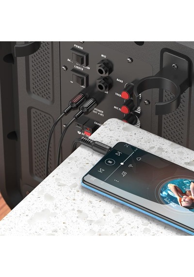 Kablo Aux Audio 3.5mm To Çift Rca Aux Standart Ses Kablosu 3.5mm Kulakık Çıkışlı Tablet Bilgisayar Telefon Ve Mp3