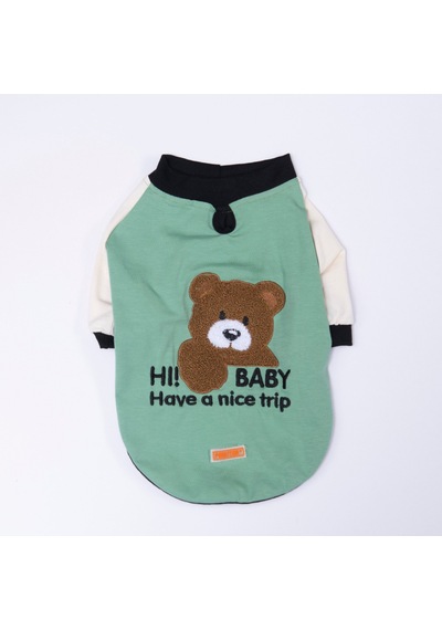 Green-yeşil Baby Teddy Sweat Kedi Köpek Sweati - Kedi Köpek Kıyafeti