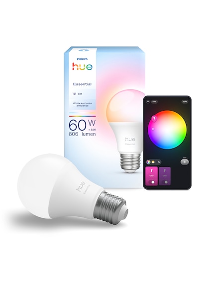 Philips Hue Essential 8w E27 806 Lumen Renkli Akıllı Ampul A60