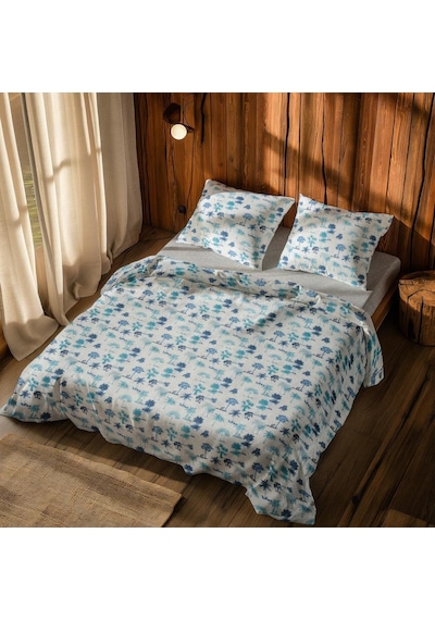 Cotton Collection Tek Kişilik Nevresim Takımı Palmiye Çok Renkli