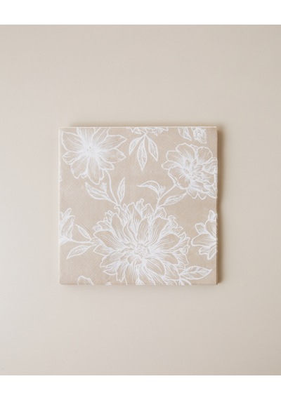 English Home Beige Blossom 20'li Kağıt Peçete 33x33 Cm Bej