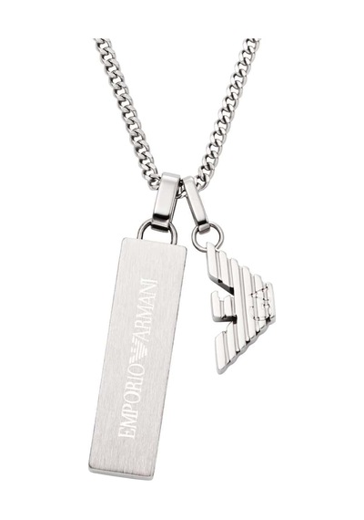 Emporio Armani Ajegs3306-040 Erkek Kolye Metalik Gri