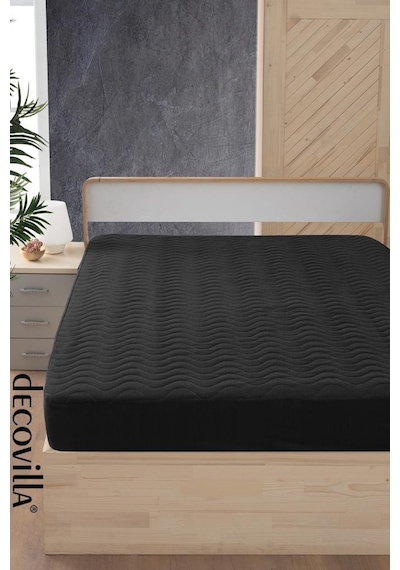 Micro Kapitone Fitted Full Kenar Su Sıvı Geçirmez Alez Kömür Grisi