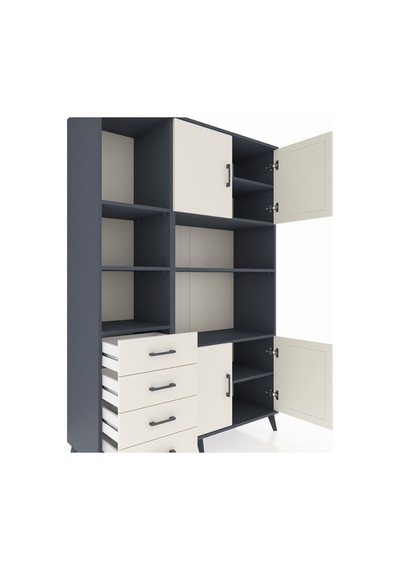 Hyperion Dolap 8 Raflı 4 Çekmeceli 4 Kapaklı 132x44x195 Antrasit-aytaşı/aytaşı Aytası/aytası Hyperion Dolap 8 Raflı 4 Çekmeceli 4 Kapaklı 132x44x195 Antrasit-aytaşı/aytaşı Aytası/aytası