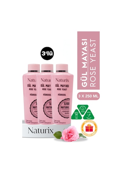 Naturix Akne Önleyici Gül Mayası 3 x 250 ML
