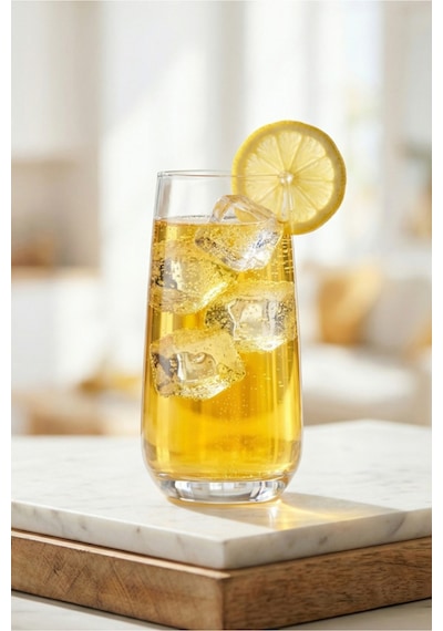 Lav Lal Cam Meşrubat Bardağı 6'lı 480 ml (Büyük Su/Kokteyl Bardağı )