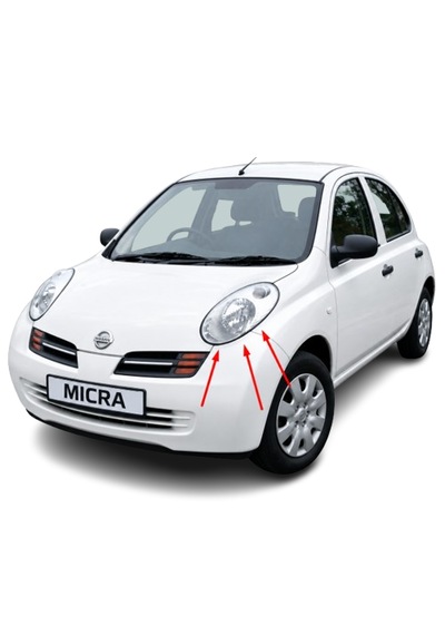 Nıssan Micra 2003-2007 Arası Depo Sağ Ve Sol Far Takım Beyaz 26060-ax700 / 26010-ax700
