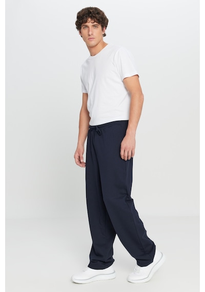 Ac&Co / Altınyıldız Classics Erkek Lacı Pamuklu Baggy Fit Rahat Kesim Beli Bağlamalı Yan Cepli Örme Eşofman Altı