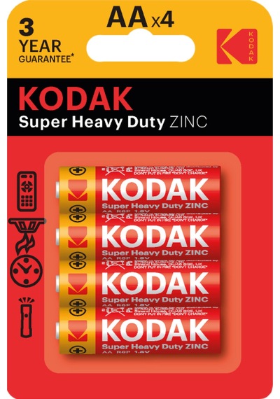 Kodak Çinko Karbon Kalem Pil Blister Aa 4'lü 4 Adet