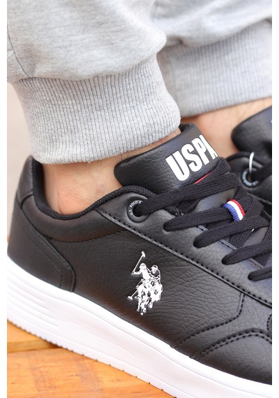 U.s. Polo Assn. Coster Comfort Taban Cilt Erkek Sneakers 867800000748 01 Siyah Siyah