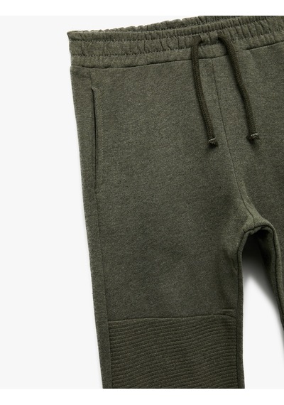 Koton Beli Lastikli Cep Detaylı Şardonlu Okul Jogger Eşofman Altı Yeşil 7wkb40036tk