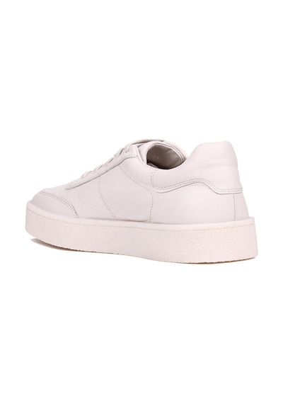 Shoetyle - Bej Renk Hakiki Deri Bağcıklı Erkek Sneaker 666-4404-1344 Bej