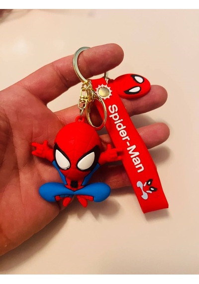 Spider-man 3d Silikon Anahtarlık Marvel Örümcek Adam Çanta & Araba Süsü