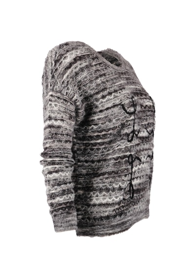 Vedi Minimalist Oversize 3/4 Kol Kadın Kazak - Günlük Kullanım Siyah