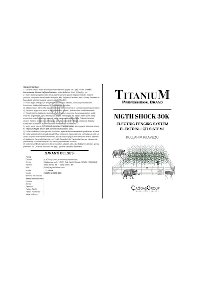 Titanium Night Shock 30ka Elektirikli Çit Sistemi 30000 Volt