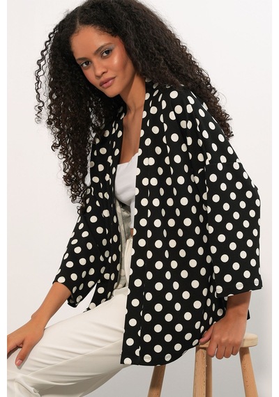 Hiccup Bdart Kadın Polyester-elastan Kimono Siyah