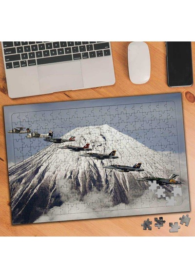 Karlı Dağ Ve Savaş Uçakları 240 Parça Puzzle Yapboz-74695