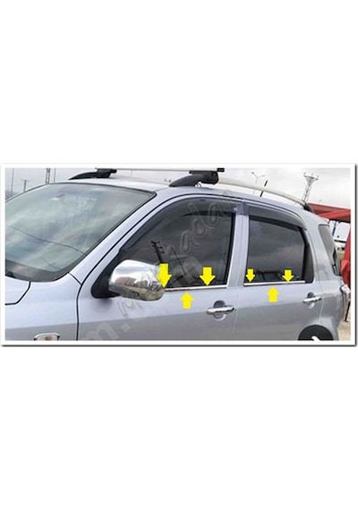 Daihatsu Terios Krom Cam Çıtası 2006-2017 4 Parça Paslanmaz Çelik