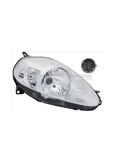 Fiat Punto 2008-2009 Grande Ön Far Elektrikli Motorlu Nikelaj Mor Soket Uyumlu Sağ Oem No: 51840989