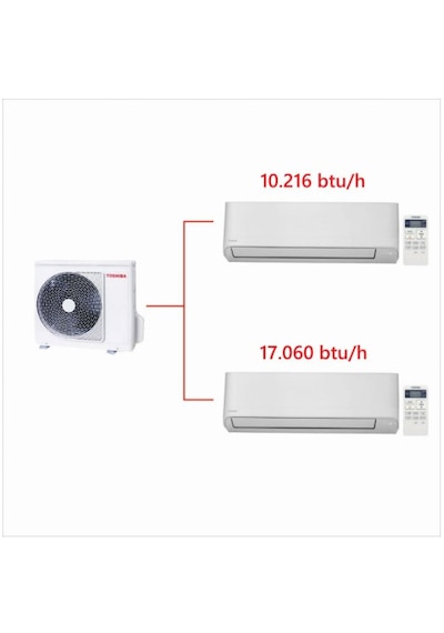 Toshiba 2M 10.000 Btu/h + 16.000 Btu/h Multı Klima