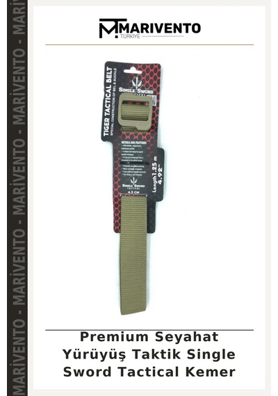 Marivento Premium Seyahat Yürüyüş Taktik Single Sword Tactical Kemer Çok Renkli