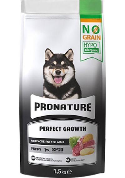 Pronature Hypo-Allergenic Kuzu Etli Enginarlı Ve Patatesli Tahılsız Yavru Köpek Maması 1500 G